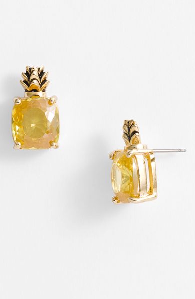 Juicy Couture Ocean Couture Pineapple Stud Earrings in Gold (pineapple) - Lyst