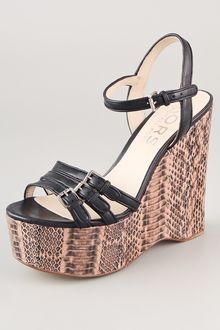Kors By Michael Kors Jacinda Snake Wedge Sandals - Lyst