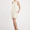 L'agence Shag Shift Dress in White (ivory) - Lyst