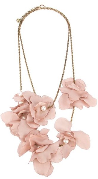 Lanvin Silk Flower Necklace - Lyst