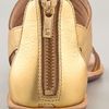 Loeffler Randall Heart Lr Sam Metallic Flat Sandals in Gold - Lyst