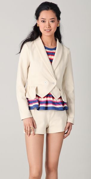 Marc By Marc Jacobs Adie Knit Blazer in Beige - Lyst