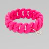 Marc By Marc Jacobs Rubber Wrapped Structural Chain Link Bangle Bracelet in Pink (fluoropink) - Lyst