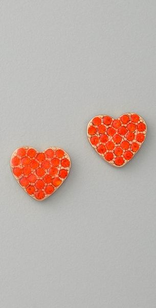  Annabelle Sparkle Pave Heart Stud Earrings 