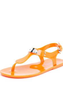 Michael by Michael Kors Logo Plate Jelly Sandal - Lyst
