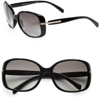 Prada Rectangular Plastic Sunglasses - Lyst