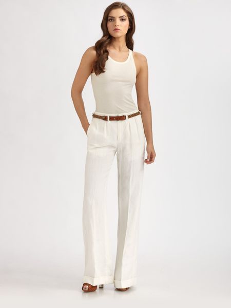 Ralph Lauren Blue Label Melissa Pima Cotton Tank in Beige (cream) - Lyst