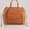 Rebecca Minkoff Perf Weave Romeo Satchel in Beige (natural) - Lyst
