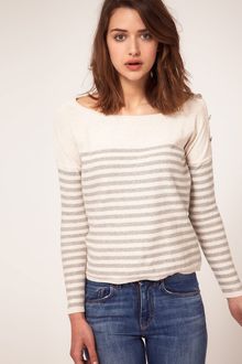 River Island Stripe Dipped Hem Jumper - Lyst