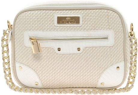 River Island Weave Box Bag in Beige (white) - Lyst