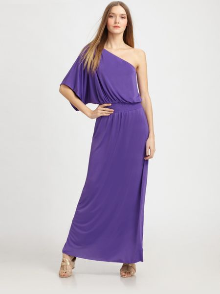 bags One Shoulder Maxi Dress in Purple bags One Shoulder Maxi Dress in Purple