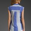 Tibi Tile Stripe Pleated Tunic in Blue/cream Multi in Blue (blue & cream multi) - Lyst