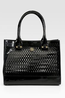 Tory Burch Mini Georgiana Patent Leather Tote Bag - Lyst