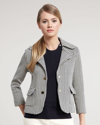 Tory Burch Elijah Geometric-print Jacket - Lyst