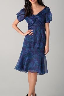 Zac Posen Short Sleeve Floral Dress - Lyst