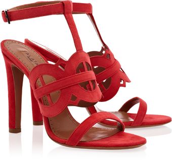 Alaïa Suede Platform Cutout High Heels - Lyst