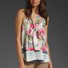 Elizabeth And James Floral Owen Top in Ecru/hyper Pink in Multicolor (ecru & hyper pink) - Lyst