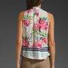 Elizabeth And James Floral Owen Top in Ecru/hyper Pink in Multicolor (ecru & hyper pink) - Lyst