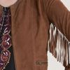 Winter Kate Sattar Fringe Sleeve Suede Jacket in Brown (cognac) - Lyst