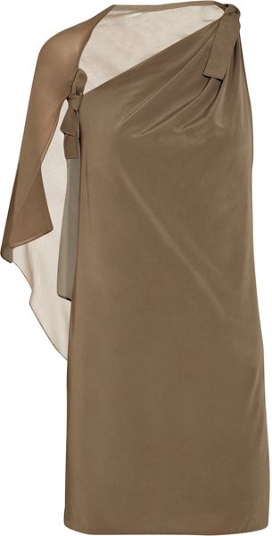3.1 Phillip Lim Draped Stretch-silk Asymmetric Dress - Lyst