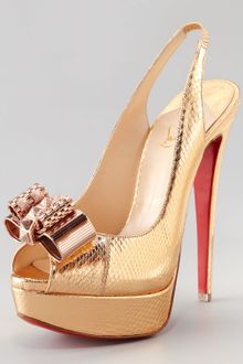 Christian Louboutin Lady Peep Slingback Pump - Lyst
