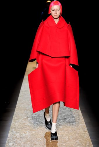 Comme Des Garçons Fall 2012 Felt Cut-Out Cape Dress - Lyst