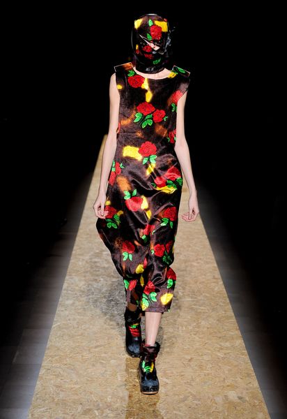 Comme Des Garçons Fall 2012 Rose Print Evening Gown  in Multicolor - Lyst