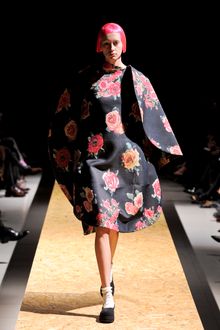Comme Des Garçons Fall 2012 Rose Print Smock Dress - Lyst