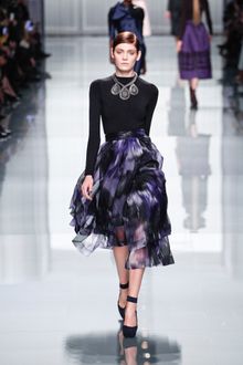 Dior Fall 2012 Multilayered Blue Knee-Length See-Through Skirt  - Lyst