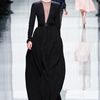 Dior Fall 2012 Long Black Evening Gown with Deep SeeThrough Cutout Decolletage and Heavily Embroidered Skirt  in Black - Lyst