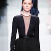 Dior Fall 2012 Long Black Evening Gown with Deep SeeThrough Cutout Decolletage and Heavily Embroidered Skirt  in Black - Lyst