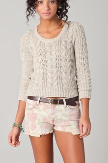 Free People Cabletown Pullover - Lyst