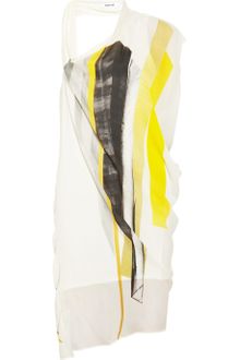 Helmut Lang Printed Silk-chiffon Dress - Lyst