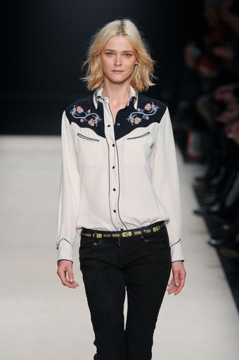 Isabel Marant Embroidered Viscose Crepe Shirt - Lyst