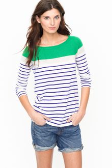 J.Crew Cashmere Boatneck Sweater in Colorblock - Lyst