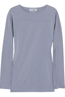 Jil Sander Cotton-blend Jersey Top - Lyst