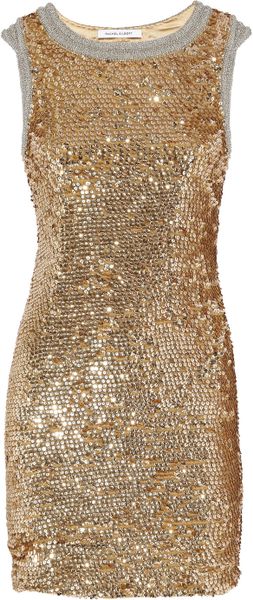 Rachel Gilbert Willamina Sequined Silk Dress - Lyst