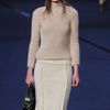 Sonia Rykiel Fall 2012 MidLength Knitted Skirt with Asymmetrical Panels  in Beige - Lyst