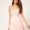 Tfnc Tfnc Dress with Sequin Bandeau & Chiffon Skirt in Pink (nudenude) - Lyst
