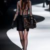 Viktor & Rolf Fall 2012 Sheer Blouse with Polka Dots Sleeves and Animal Trim in Black - Lyst