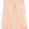 Alexander Mcqueen SilkChiffon PussyBow Blouse in Pink (blush) - Lyst