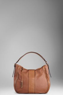 Burberry Medium Washed Leather Hobo - Lyst