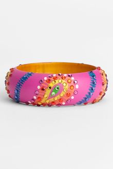 Cara Accessories Medium Painted Paisley Bangle - Lyst