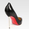 Christian Louboutin Leather Point Toe Pumps in Black - Lyst