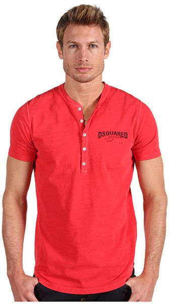 Dsquared2 Sexy Slim Fit White Fade Pigment Dyed Soft Print Shirt in Red for Men (r) - Lyst