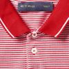 Etro Striped Cotton Polo Shirt in Red for Men - Lyst