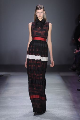 Giambattista Valli Fall 2012 Sheer Layer Graphic Print Evening Gown  - Lyst