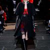 Givenchy Fall 2012 Black Long Coat With Short Sleeves & Leather Piping in Black - Lyst