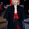 Givenchy Fall 2012 Black Long Coat With Short Sleeves & Leather Piping in Black - Lyst