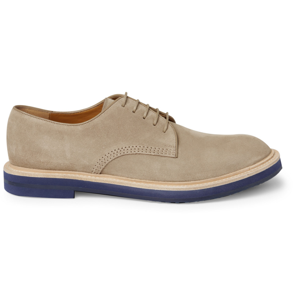 contrast sole derby shoes